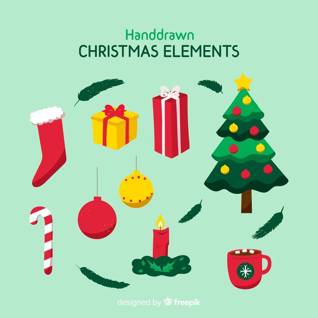 Set de artículos navideños