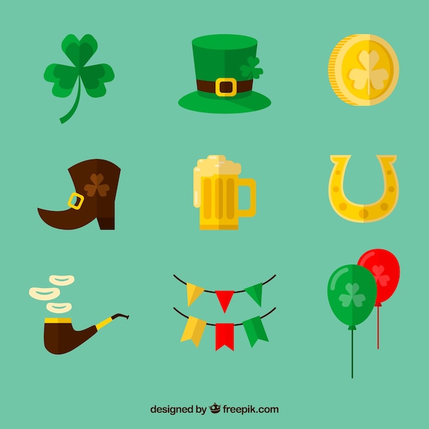 Set de artículos de san patricio