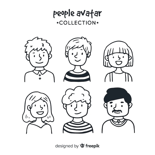 Vector gratuito set de avatares de personas