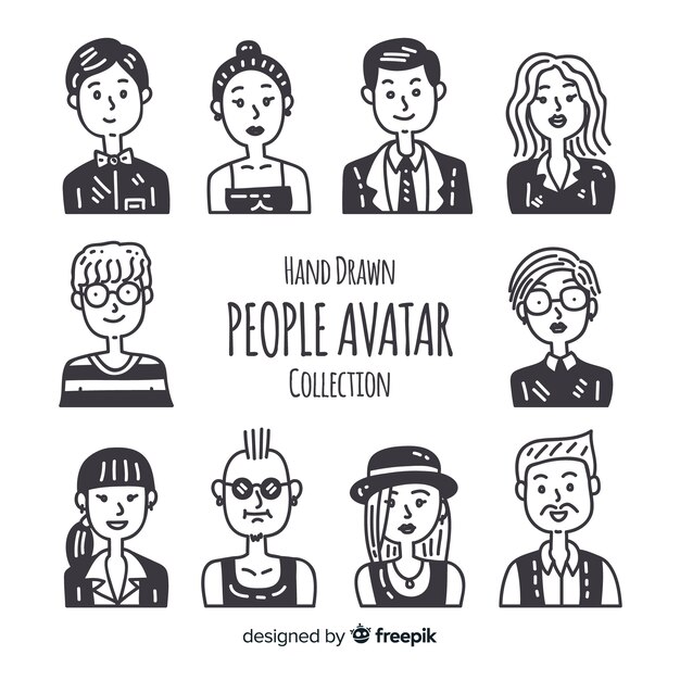 Set de avatares de personas