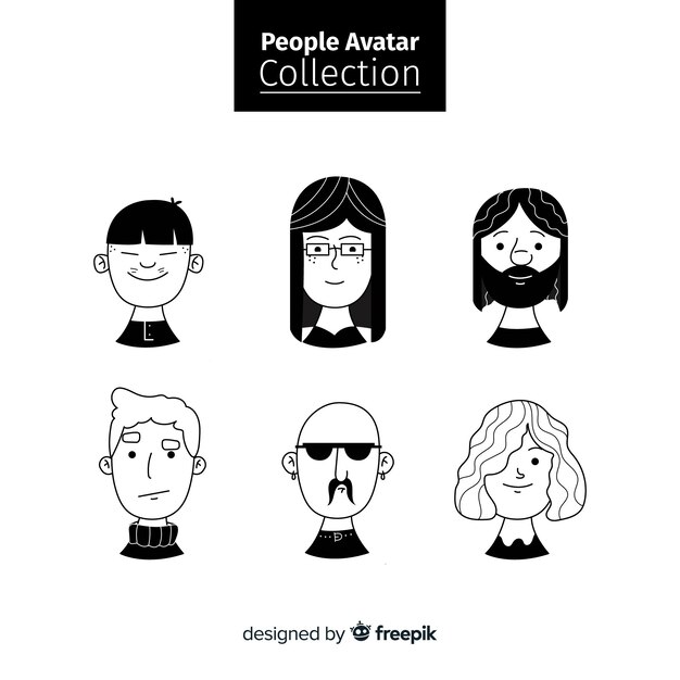 Set de avatares de personas