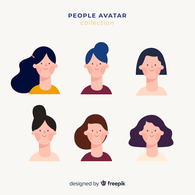 Set de avatares de personas