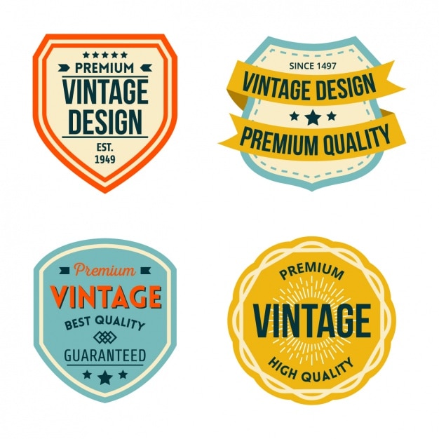 Vector gratuito set de badges vintage