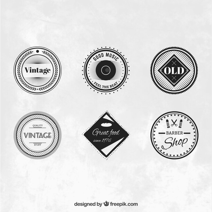Vector gratuito set de badges vintage
