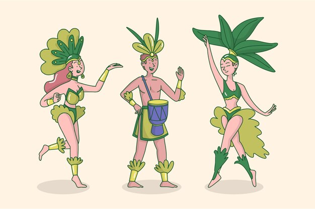 Set de bailarinas brasileñas