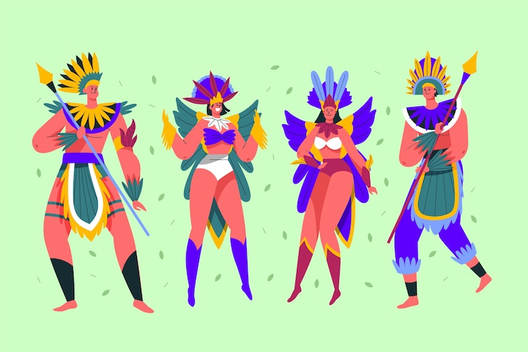 Vector gratuito set de bailarinas brasileñas