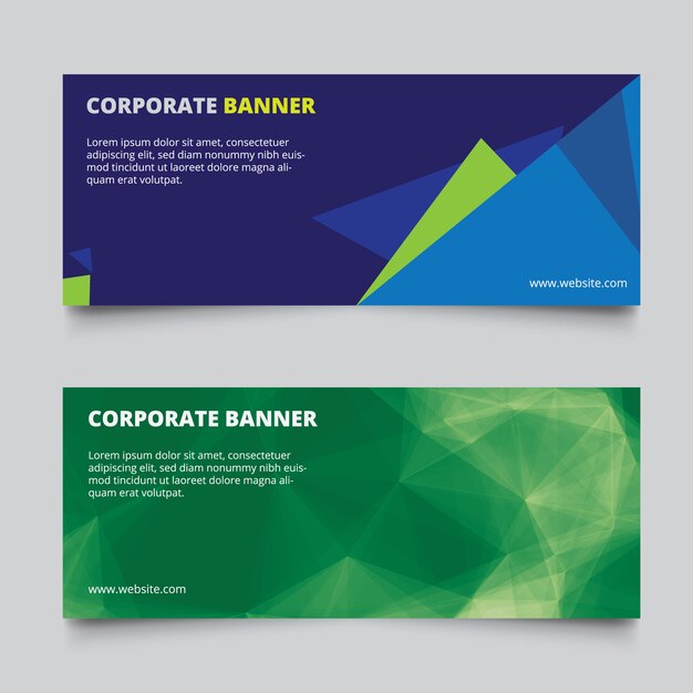 Set de banners abstractos