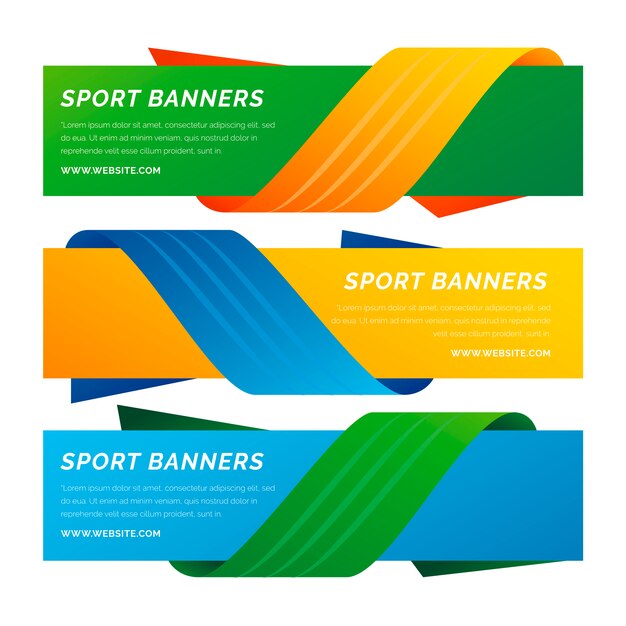 Set de banners de brasil con cintas 