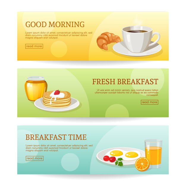 Set de Banners de desayuno