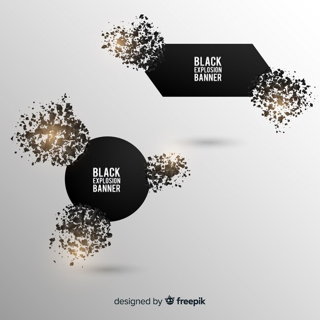 Set de banners de explosión oscura