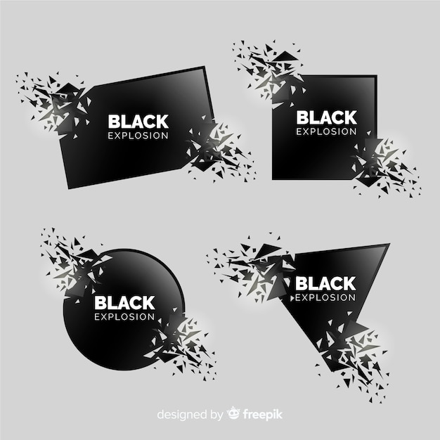 Set de banners de explosión oscura