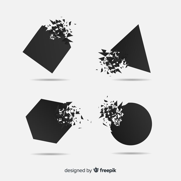 Set de banners de explosión oscura