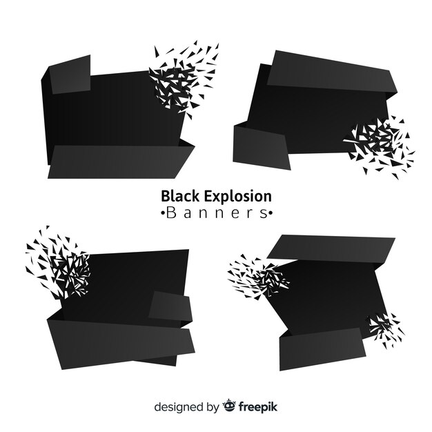 Set de banners de explosión oscura
