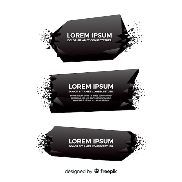 Set de banners de explosión oscura