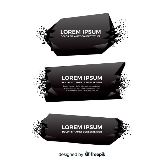 Set de banners de explosión oscura