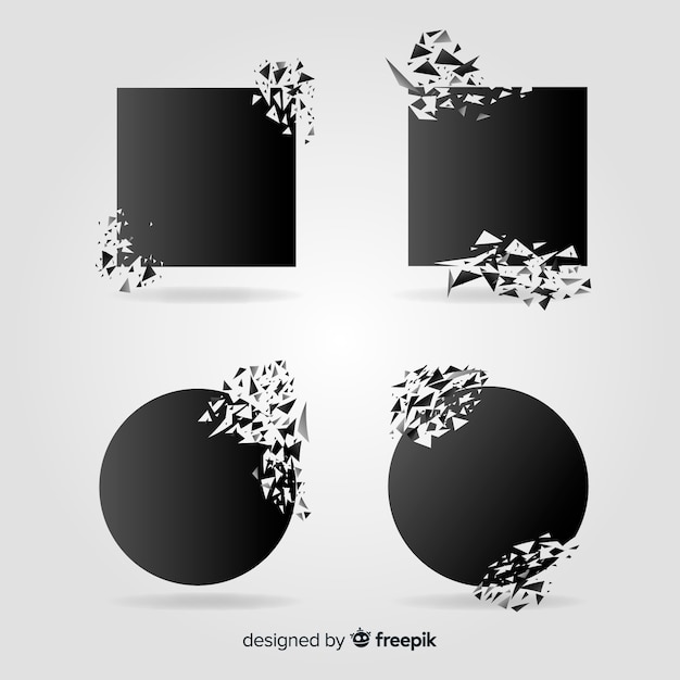 Vector gratuito set de banners explosivos