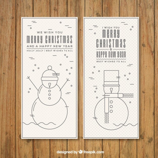 Set de banners navideños de muñeco de nieve