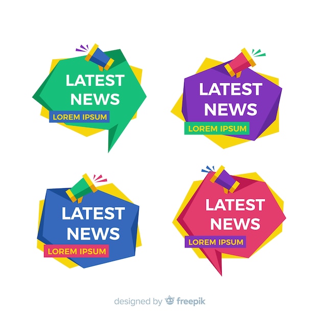 Vector gratuito set de banners de noticias recientes