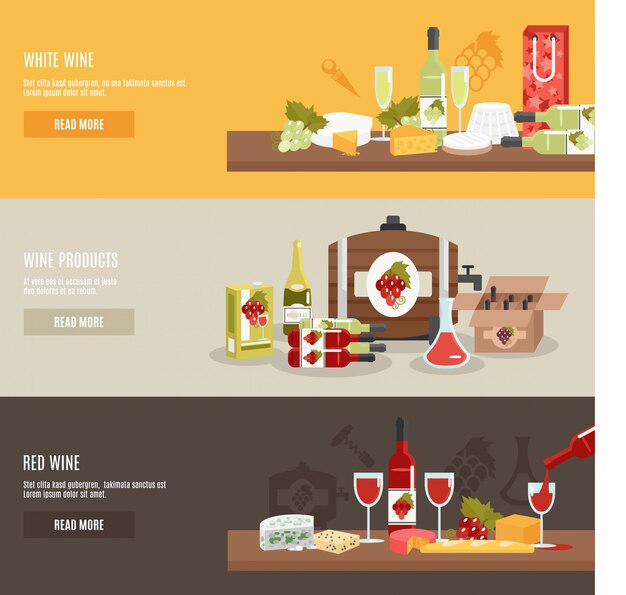 Set de Banners de Vino