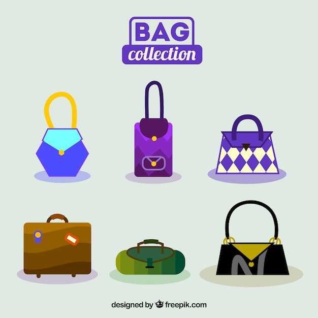 Vector gratuito set de bolsos geométricos