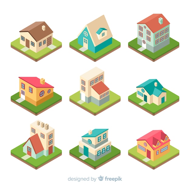 Set de bonitas casas
