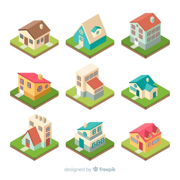 Set de bonitas casas