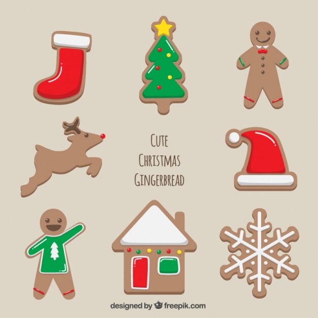 Set de bonitas y deliciosas galletas navideñas