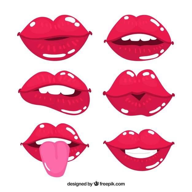Set de bonitos labios 