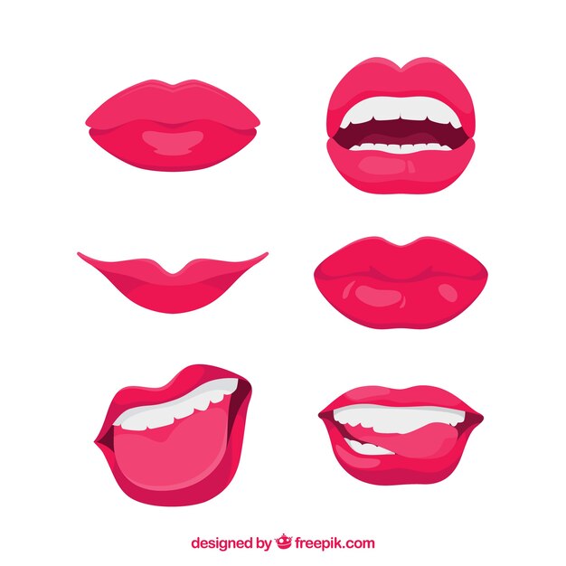 Set de bonitos labios 