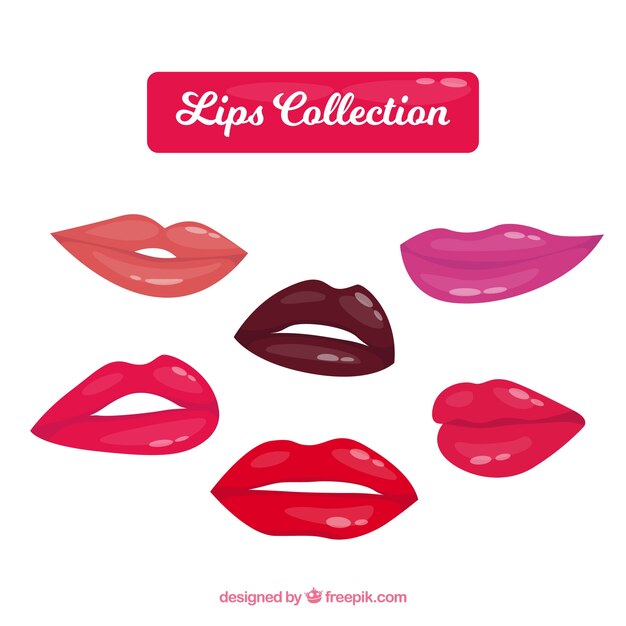Set de bonitos labios