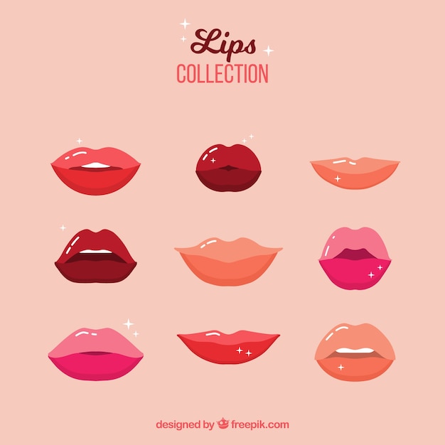 Set de bonitos labios