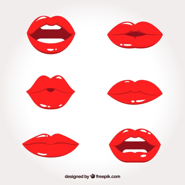 Set de bonitos labios 