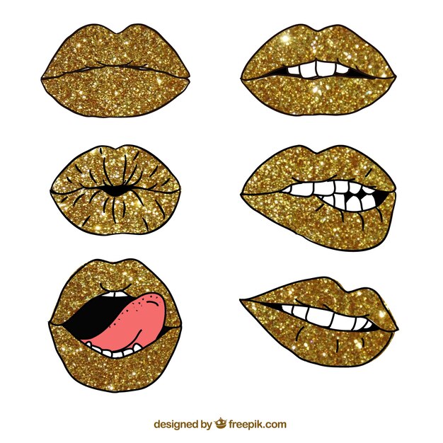 Set de bonitos labios