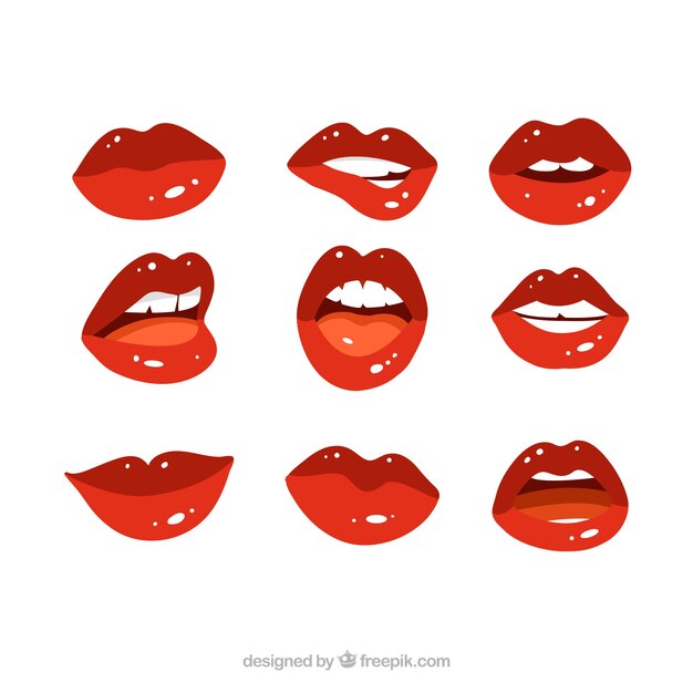 Set de bonitos labios 