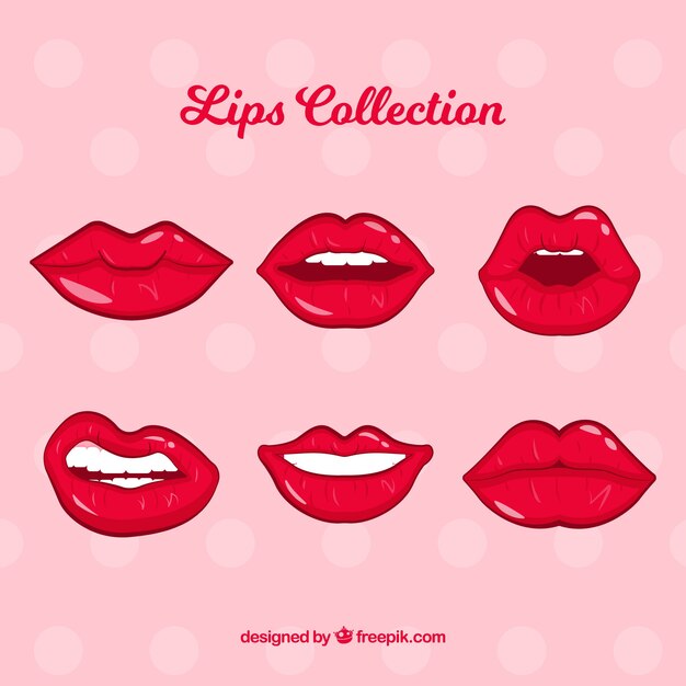 Set de bonitos labios 