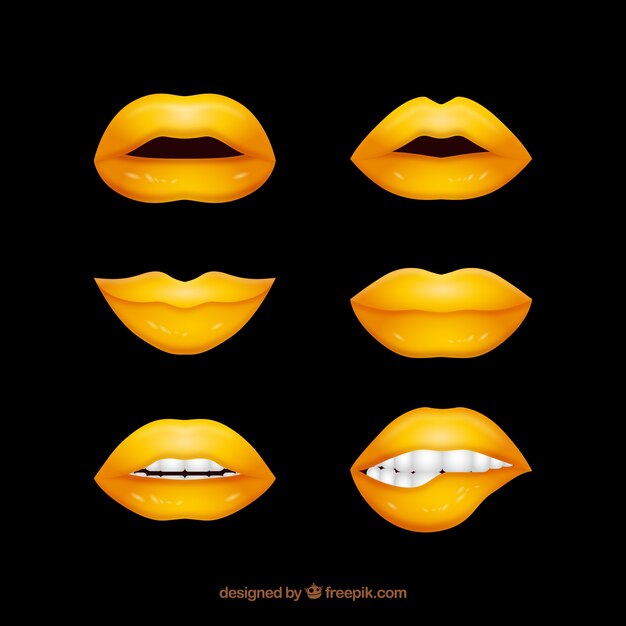 Set de bonitos labios 