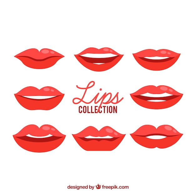 Set de bonitos labios 