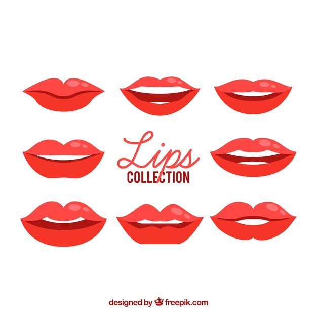 Set de bonitos labios