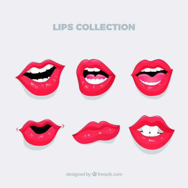 Set de bonitos labios 