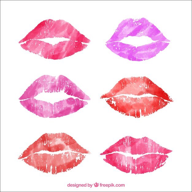 Set de bonitos labios