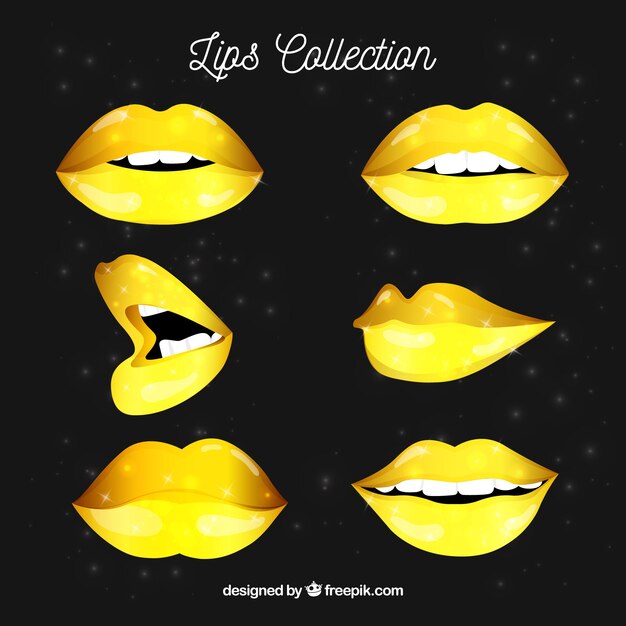 Set de bonitos labios 