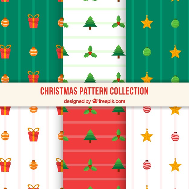 Set de bonitos patrones de navidad 