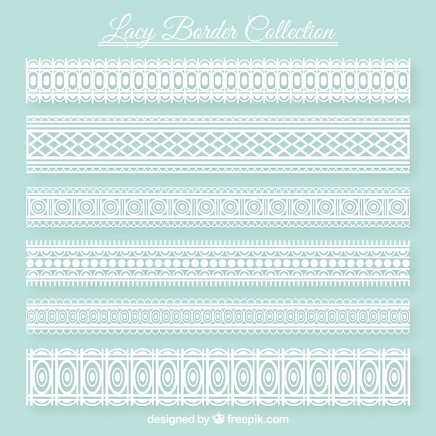 Set de bordes de encaje decorativos 