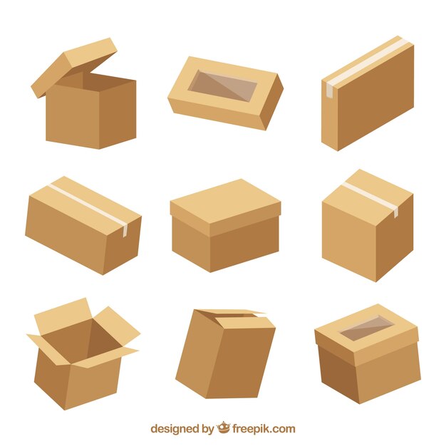 Set de cajas de cartón para envío