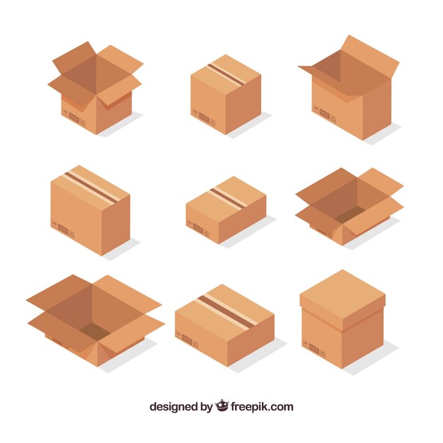 Set de cajas de cartón para envío