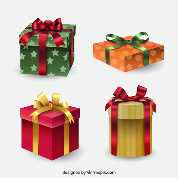 Set de cajas de regalo con lazos
