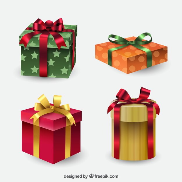 Set de cajas de regalo con lazos