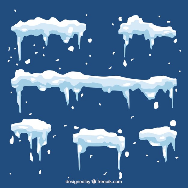 Set de capas de nieve