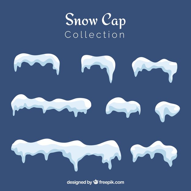 Set de capas de nieve
