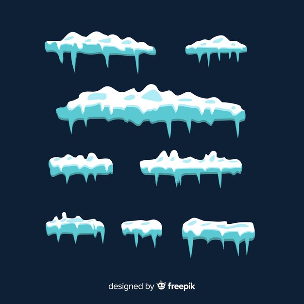 Set de capas de nieve